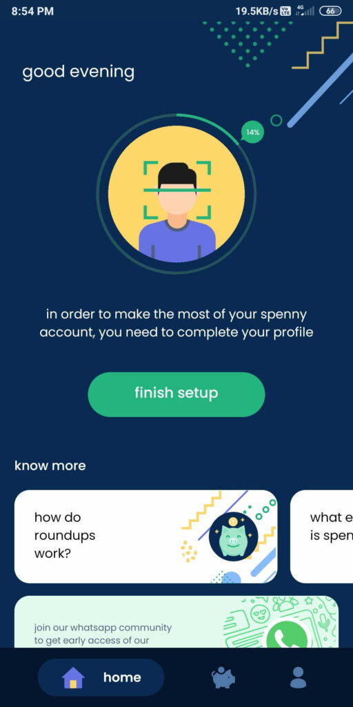 spenny app home page