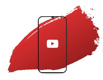 phone carrying a youtube logo