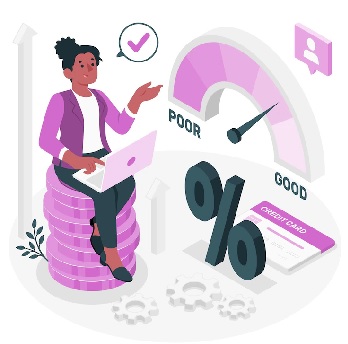 representation of a good or bad credit score