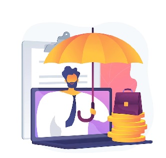 insurance person holding umbrella as a insurance