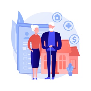 Retirement estate planning vector concept metaphor Pension scheme