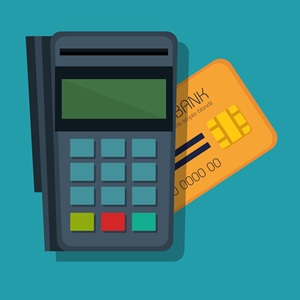 mobile payments concept icon credit card limit calculator